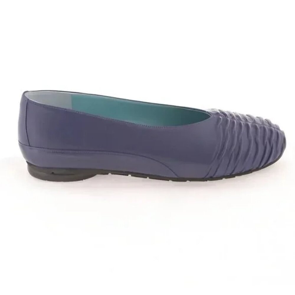 Thierry Rabotin Purple Lilac Suede Leather Luxury Loafers Ballet Flats 38 7.5